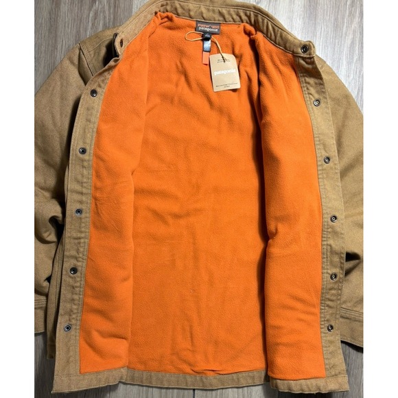 Patagonia Iron Forge Fleece Lined Jax Shirt Barn Ranch Jacket Men's M Brown NWT - Picture 4 of 10